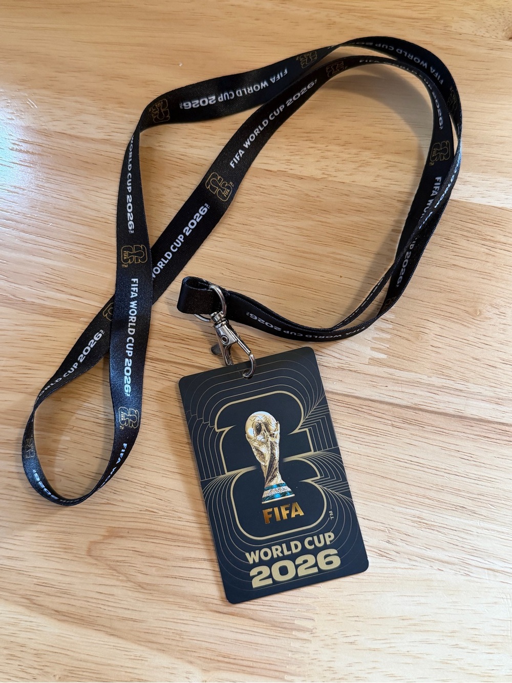FIFA World Cup 2026 Lanyard Badge - Black & Gold